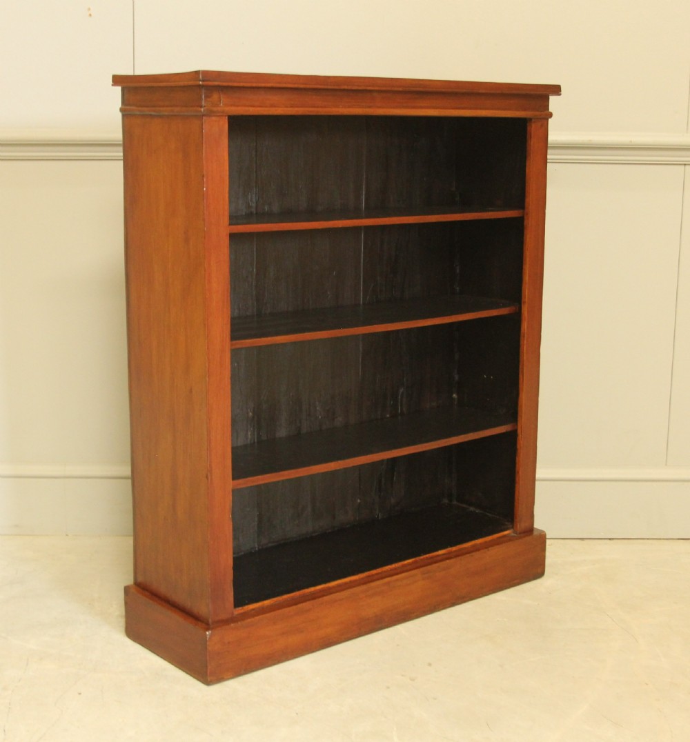 Elegant Victorian Mahogany Open Bookcase View V