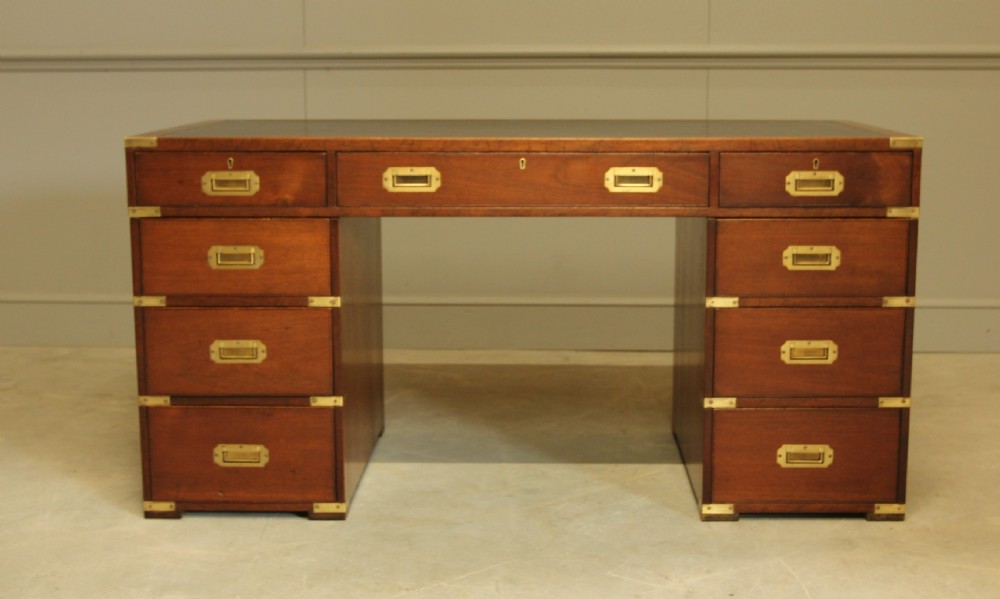Early 20th Century Mahogany Military Desk View II