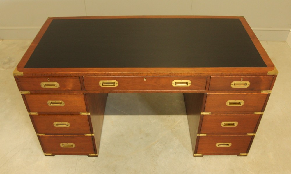 Early 20th Century Mahogany Military Desk View III
