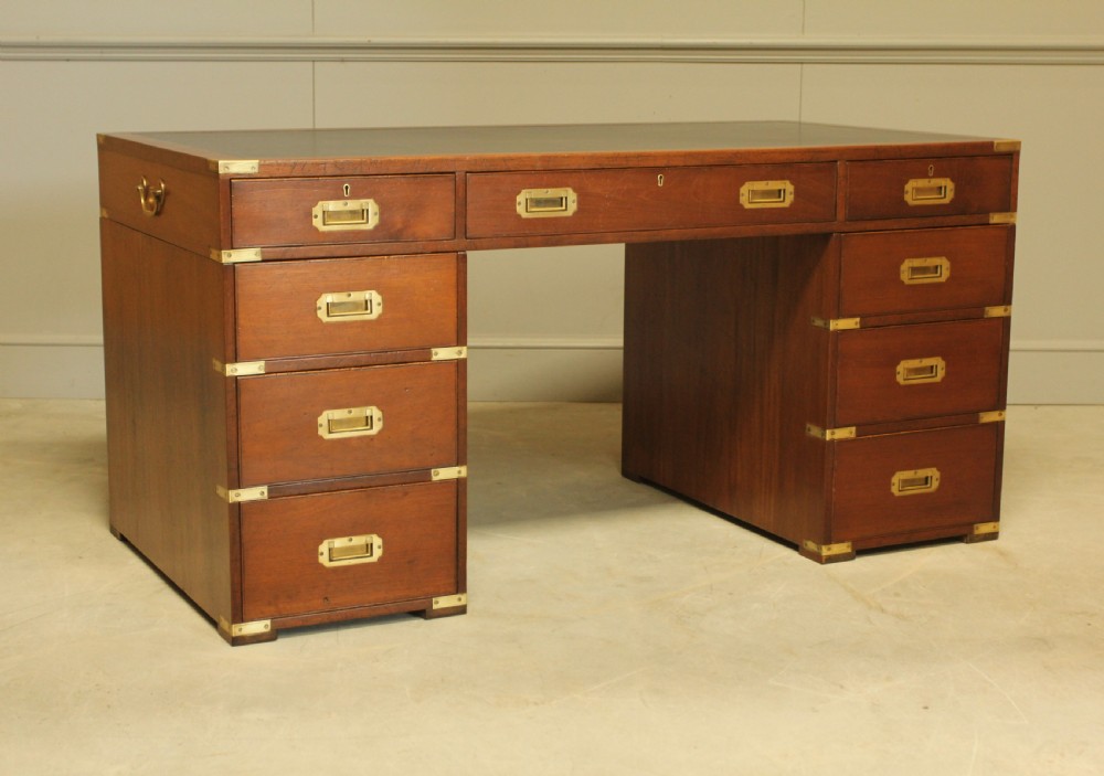 Early 20th Century Mahogany Military Desk View V