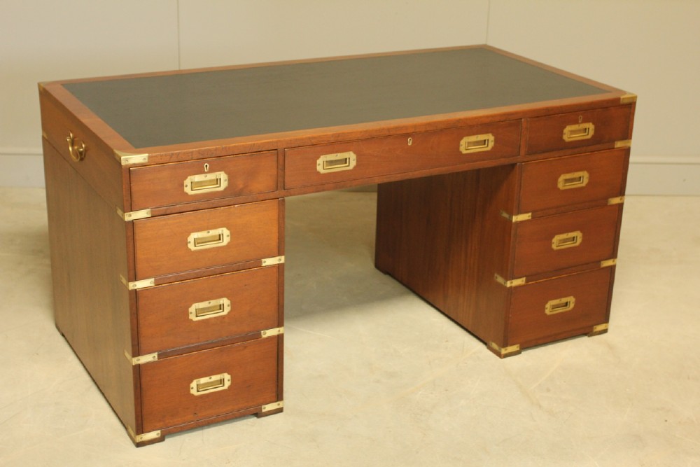 Early 20th Century Mahogany Military Desk View VI