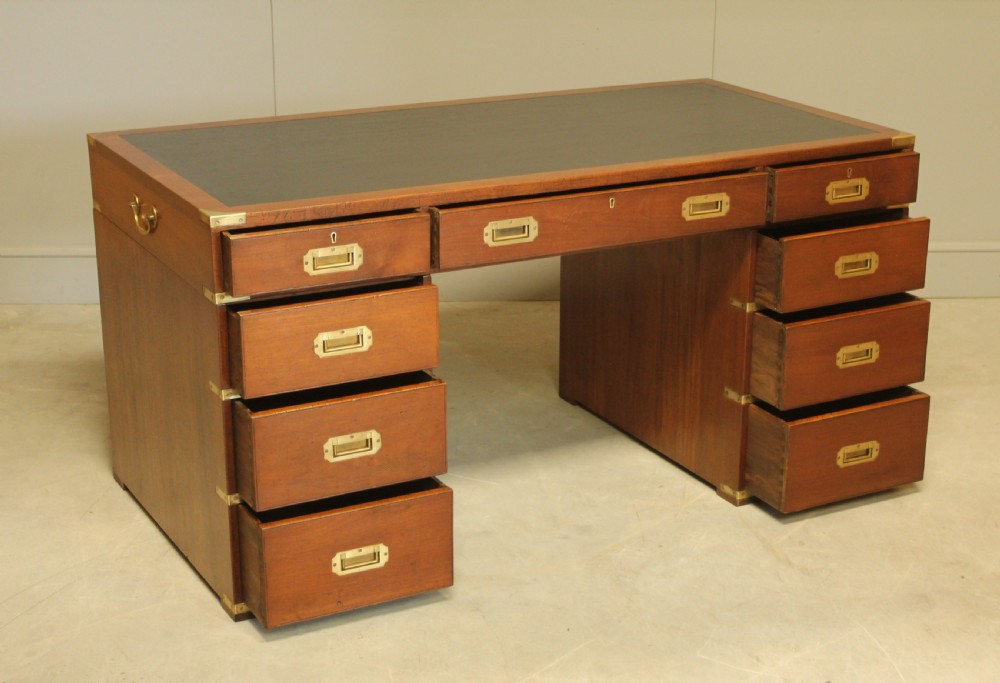 Early 20th Century Mahogany Military Desk View VII