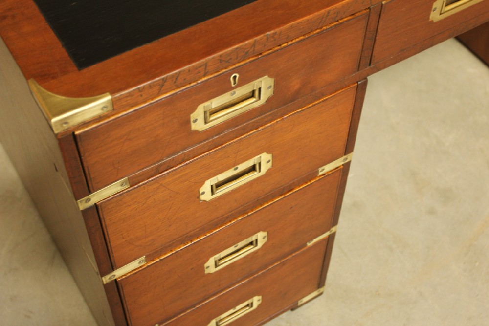 Early 20th Century Mahogany Military Desk View VIII