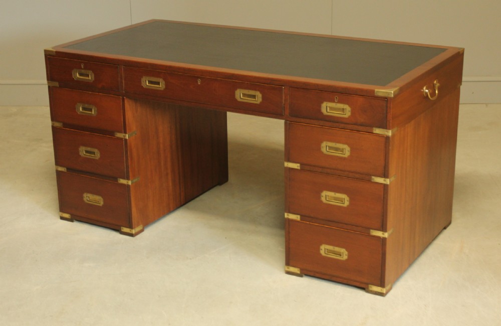 Early 20th Century Mahogany Military Desk View IX