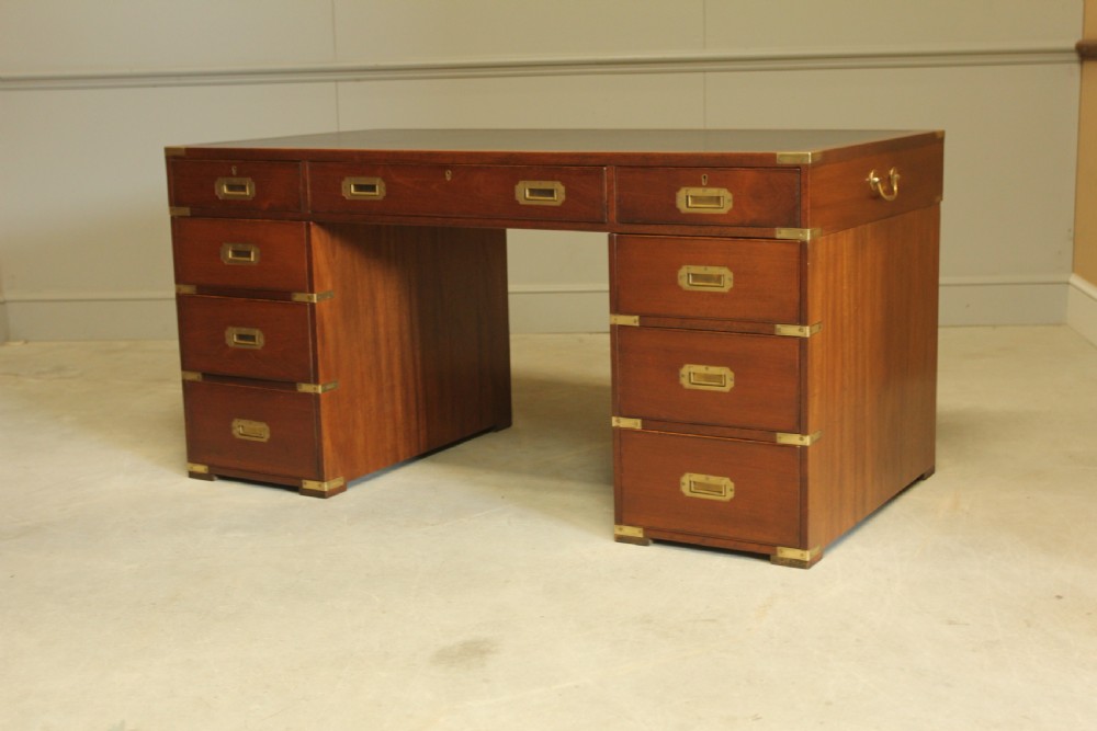 Early 20th Century Mahogany Military Desk View X