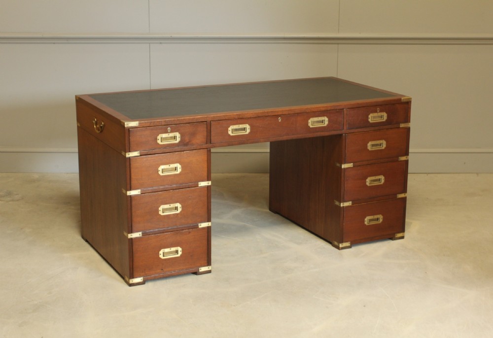 Early 20th Century Mahogany Military Desk View XI