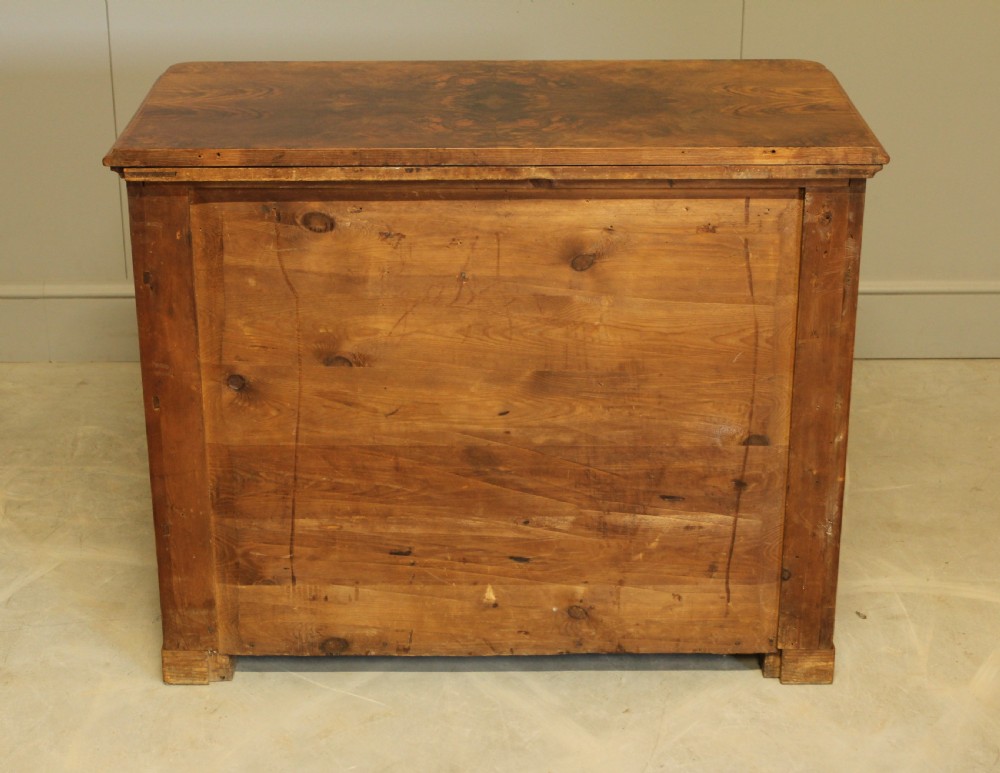 A Swedish 19th century burr walnut chest of drawers View X