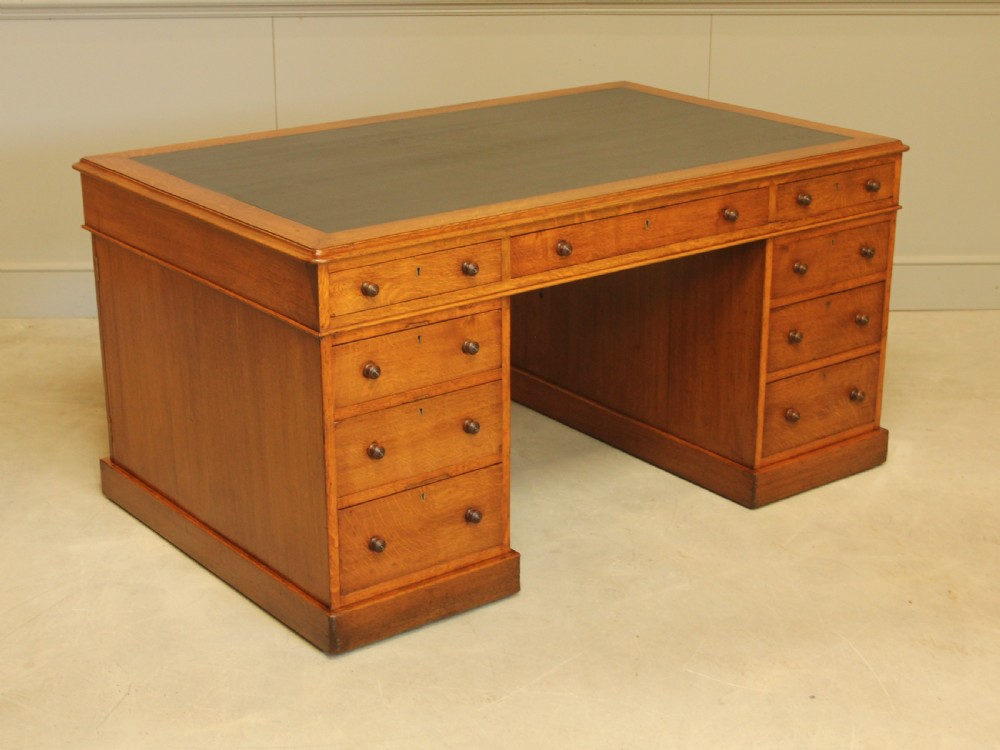 Victorian Oak Partner Desk View III