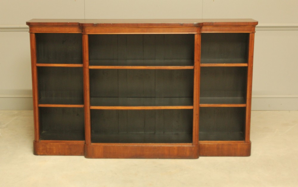 Victorian Mahogany Breakfront Bookcase