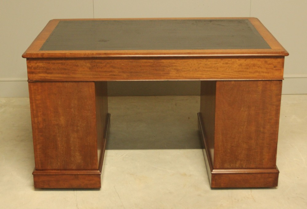 Victorian Twin mahogany Pedestal Desk View X