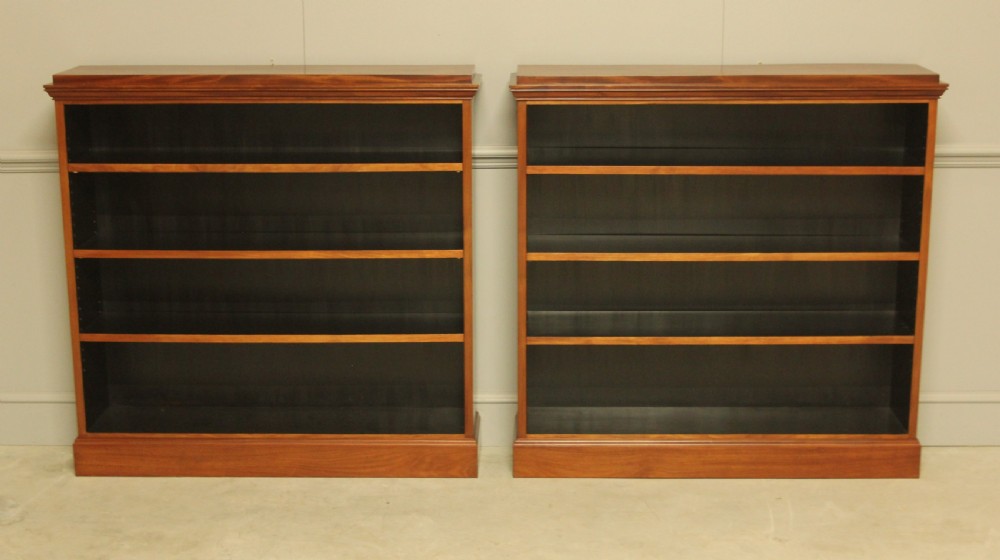 Pair of Danish Mahogany Open Bookcases View III