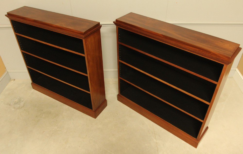 Pair of Danish Mahogany Open Bookcases View VII