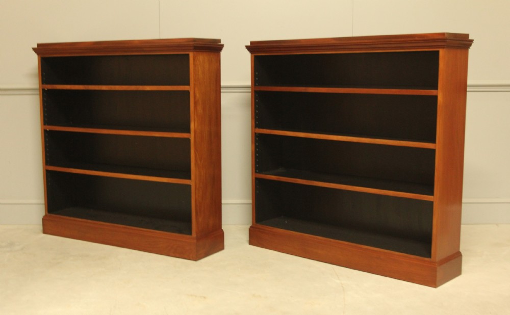 Pair of Danish Mahogany Open Bookcases View VIII