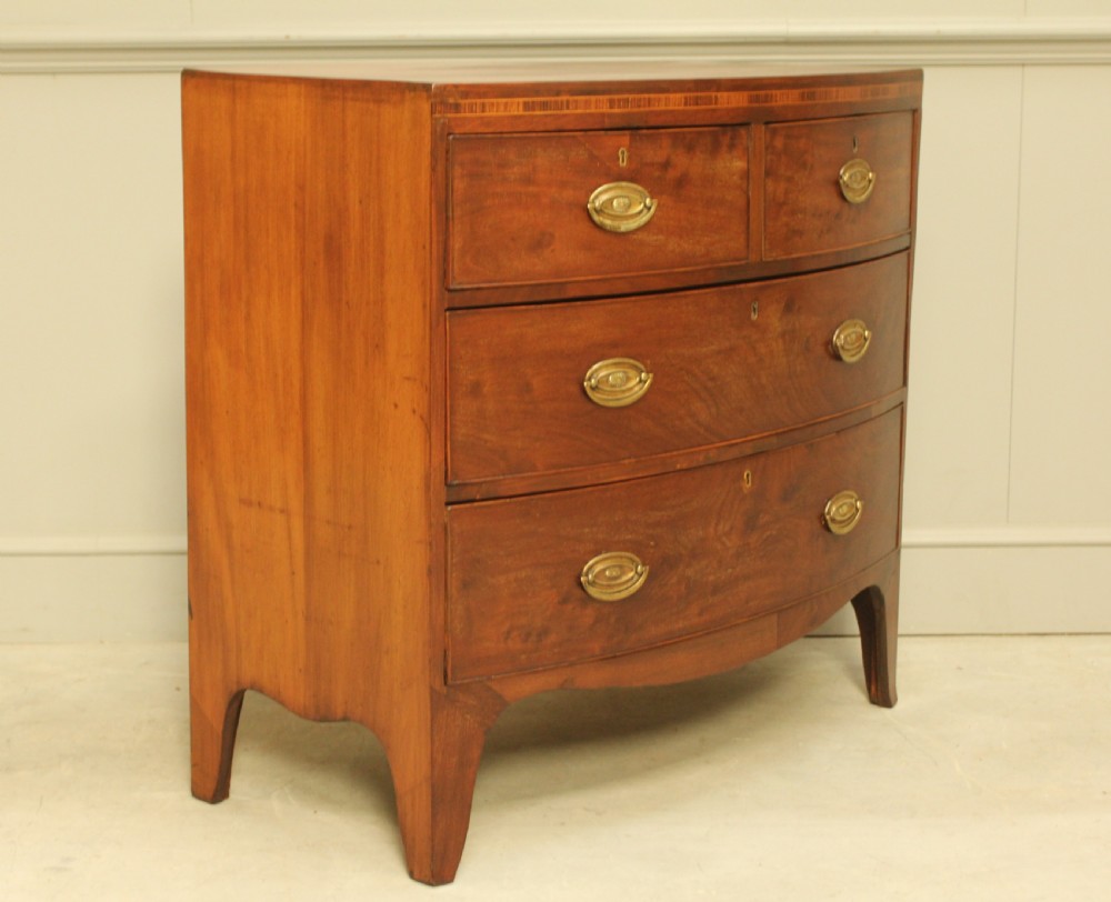 Regency Mahogany Bow-Fronted Chest – 4 Drawers View III