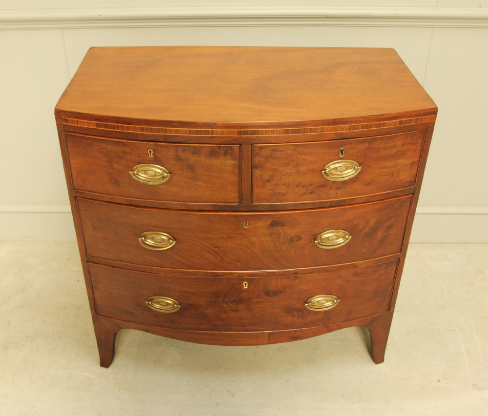 Regency Mahogany Bow-Fronted Chest – 4 Drawers View VI