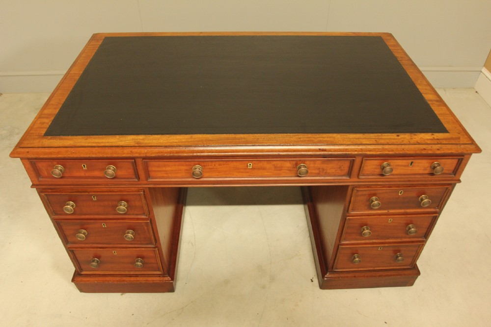 19th Century Mahogany small Partners Desk View V
