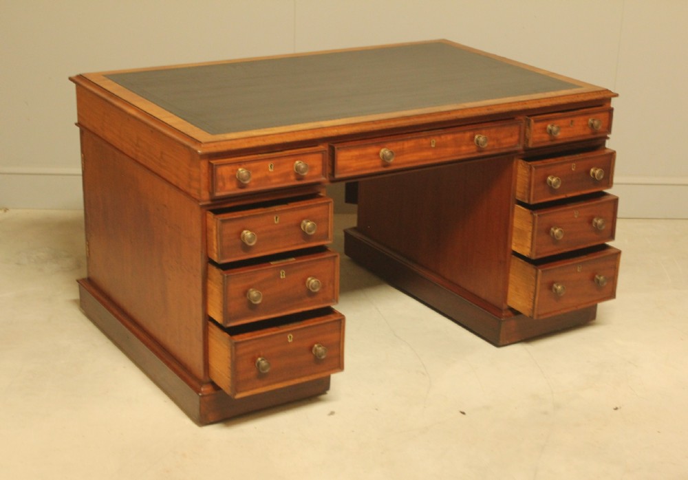 19th Century Mahogany small Partners Desk View VI