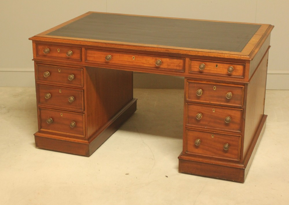 19th Century Mahogany small Partners Desk View VII