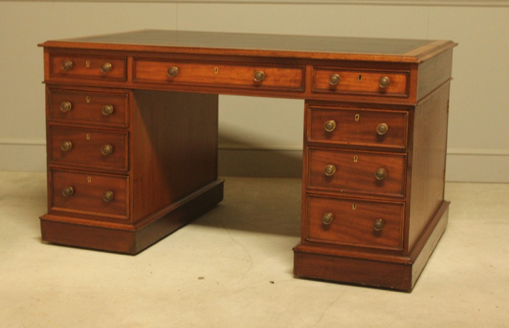 19th Century Mahogany small Partners Desk View VIII