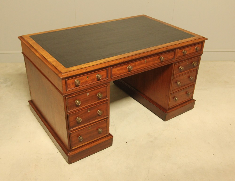19th Century Mahogany small Partners Desk View IX