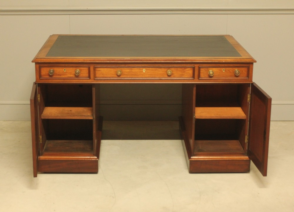 19th Century Mahogany small Partners Desk View XI
