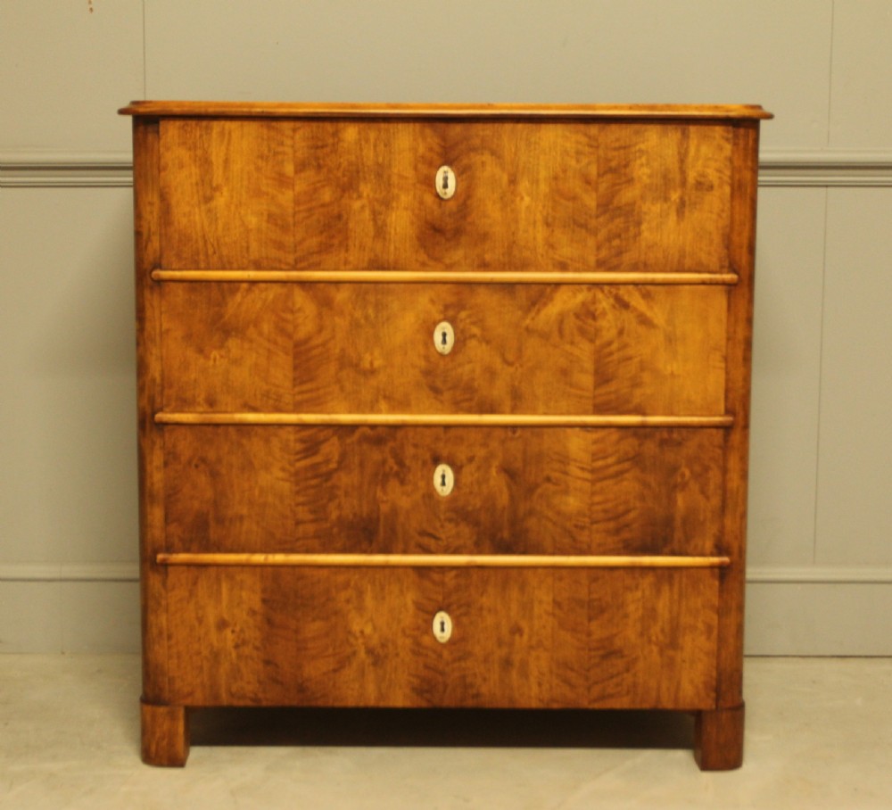 19th-Century Swedish Birch Chest of Drawers