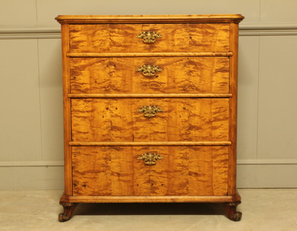 19th-Century Swedish Birch Chest of Drawers