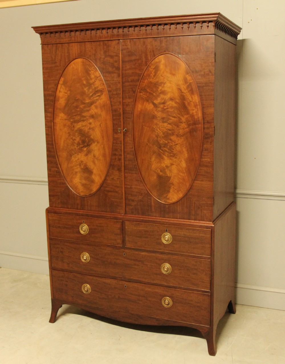 Regency Mahogany Linen Press View III
