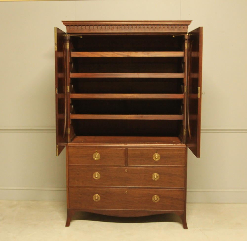 Regency Mahogany Linen Press View VI