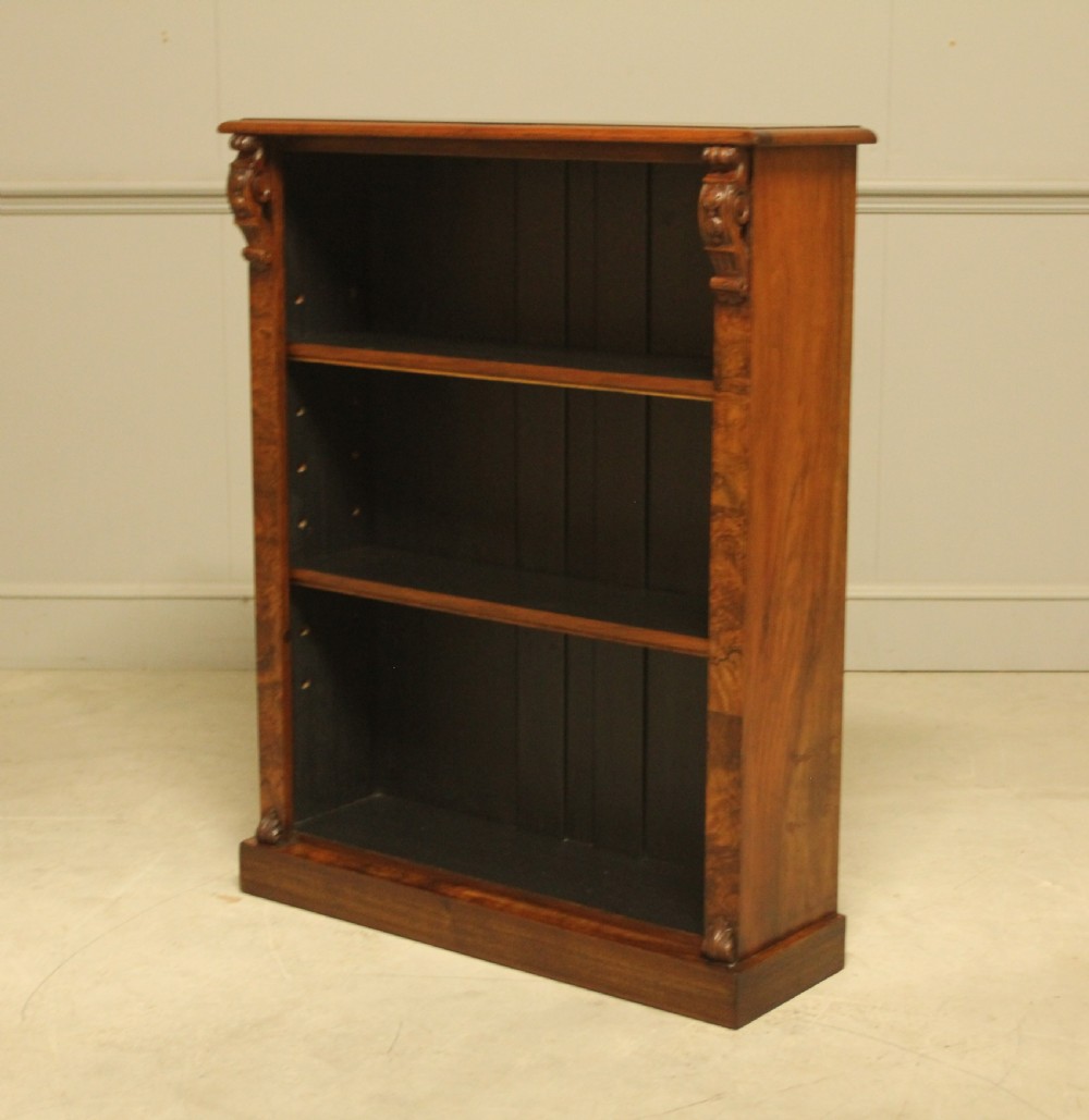 Victorian Burr Walnut Open Bookcase View VII