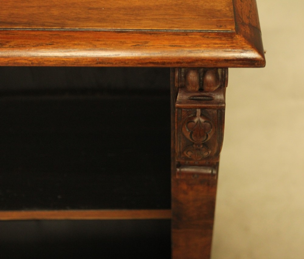 Victorian Burr Walnut Open Bookcase View IX