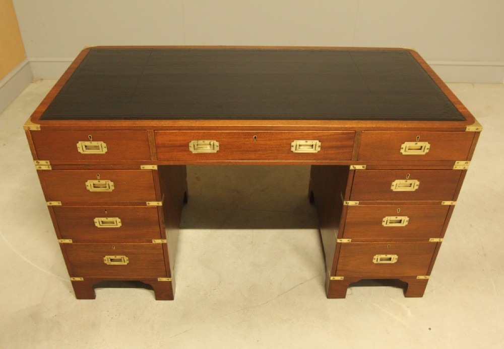 mahogany military desk from the early 20th century View II