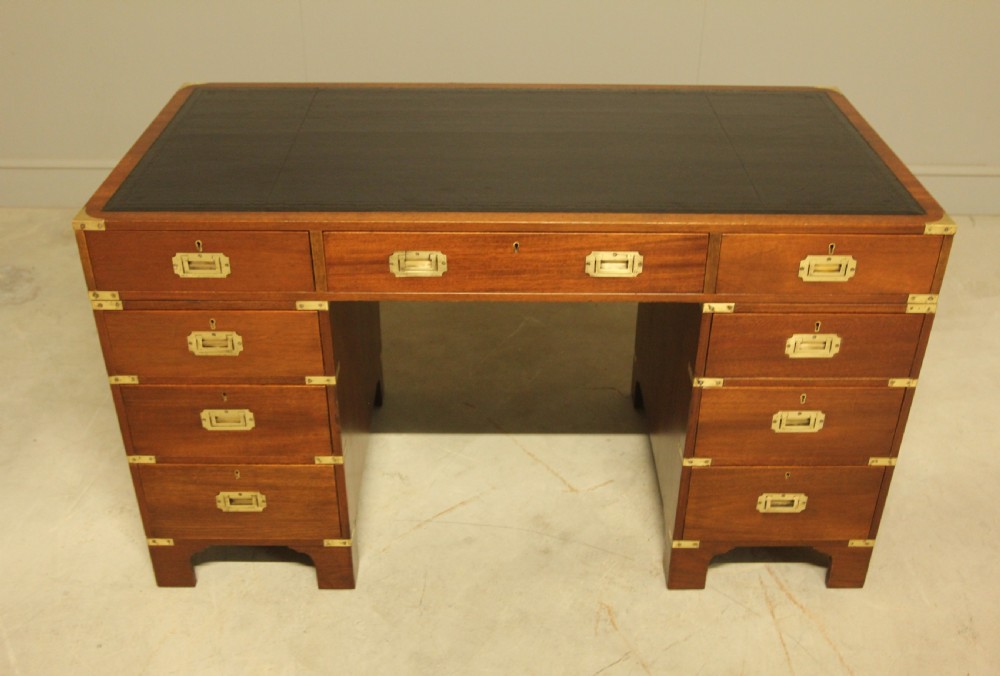 mahogany military desk from the early 20th century View IX