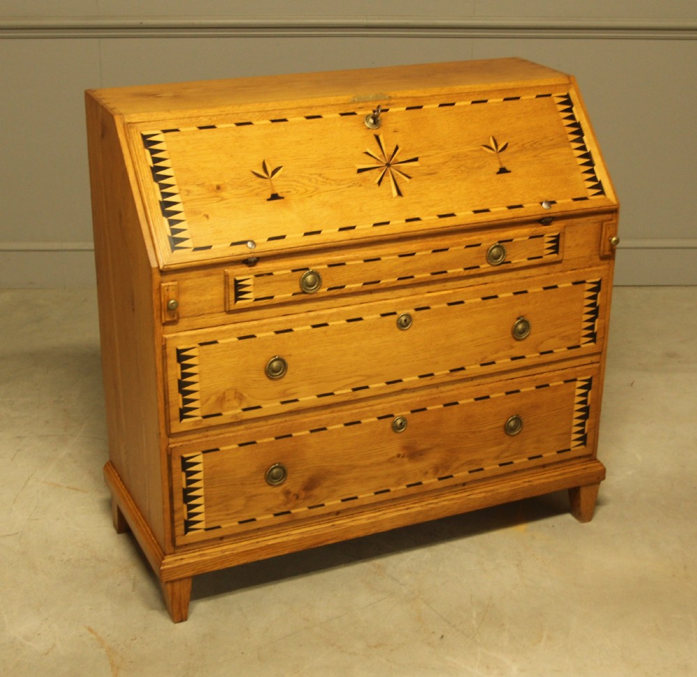 19th-century Swedish oak bureau View IV