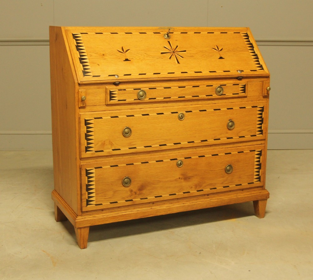 19th-century Swedish oak bureau View V