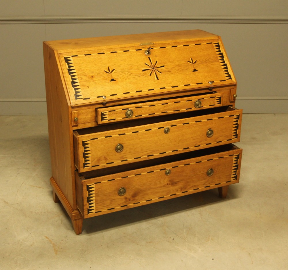 19th-century Swedish oak bureau View VI