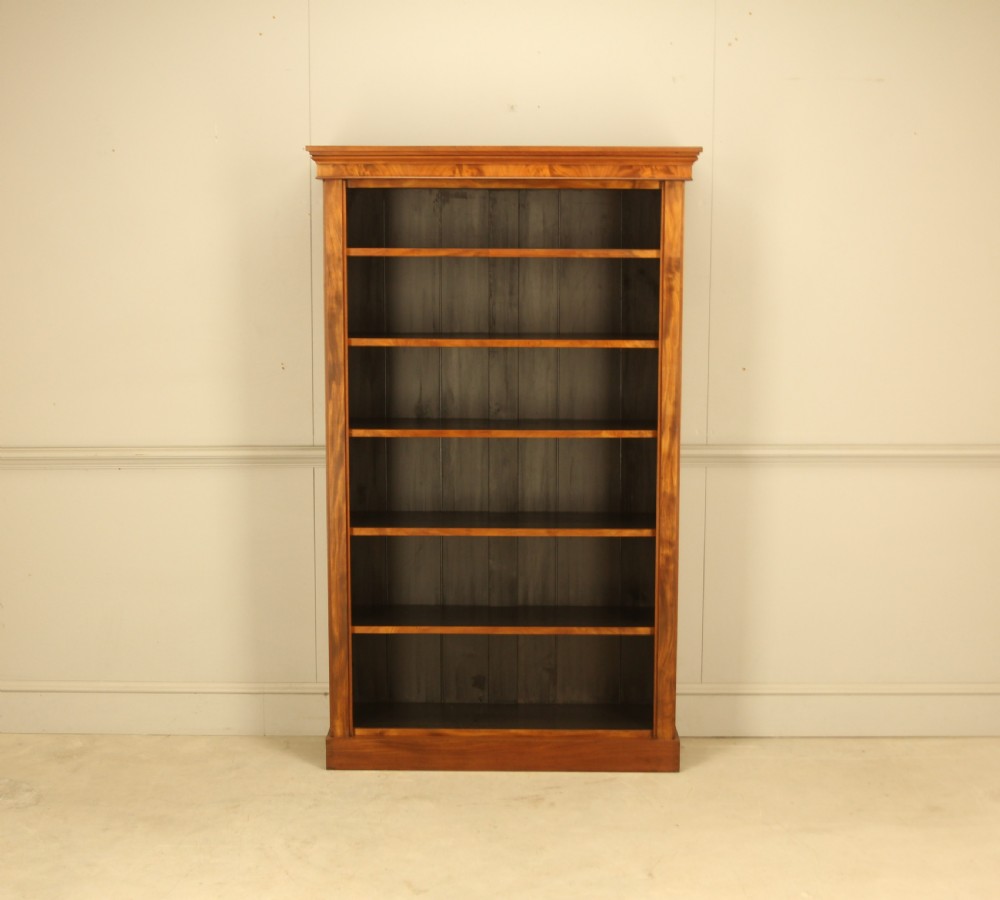 A handsome 19th-century mahogany tall open bookcase