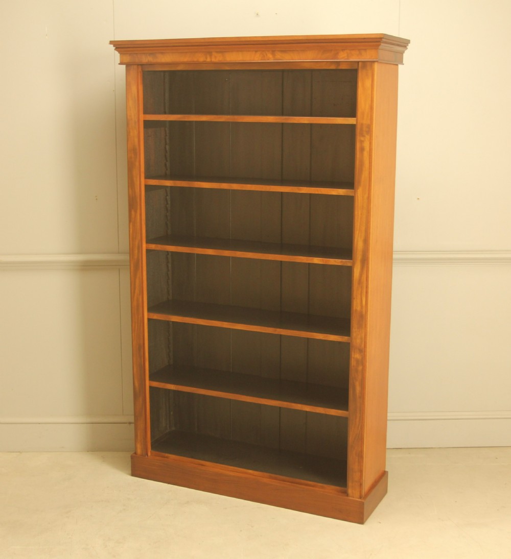A handsome 19th-century mahogany tall open bookcase View V
