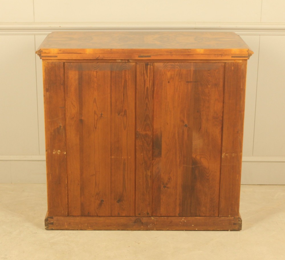 A superb 19th‑century burr walnut chest of drawers View X