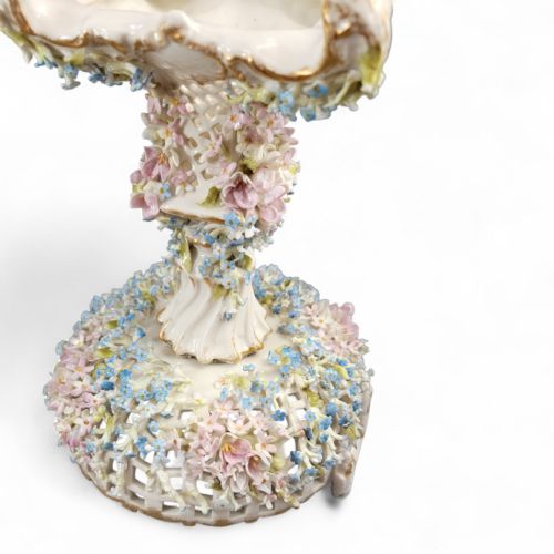 CG SCHIERHOLZ SOHN PLAUE LARGE PORCELAIN FLOWER CENTERPIECE C1885 - ADDITIONAL PHOTO 13