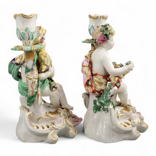 CHELSEA LATE 18TH CENTURY CANDLESTICKS SUMMER AND AUTUMN C17751783 - ADDITIONAL PHOTO 11
