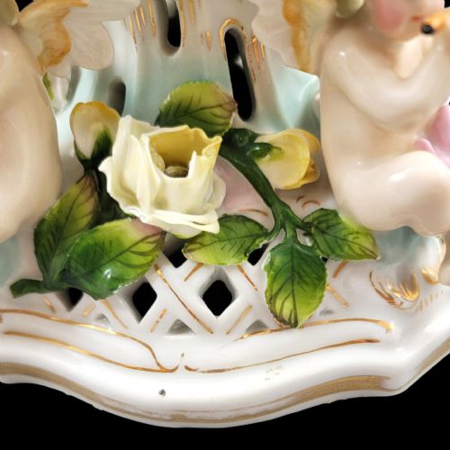 PLAUE SCHIERHOLZ LARGE MUSICAL PUTTI CENTREPIECE C1900 - ADDITIONAL PHOTO 6