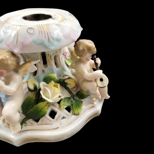 PLAUE SCHIERHOLZ LARGE MUSICAL PUTTI CENTREPIECE C1900 - ADDITIONAL PHOTO 8