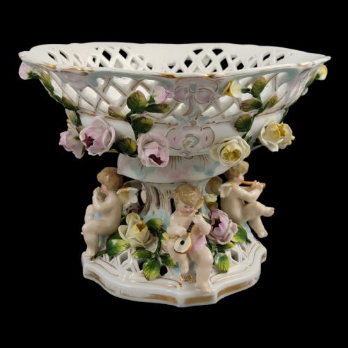 PLAUE SCHIERHOLZ LARGE MUSICAL PUTTI CENTREPIECE C1900 - ADDITIONAL PHOTO 13