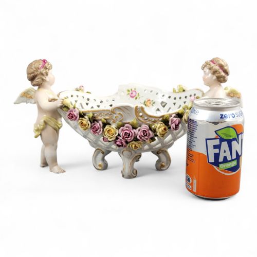 GERMAN SCHIERHOLZ PORCELAIN CENTREPIECE WITH CHERUBS C1907 - ADDITIONAL PHOTO 1