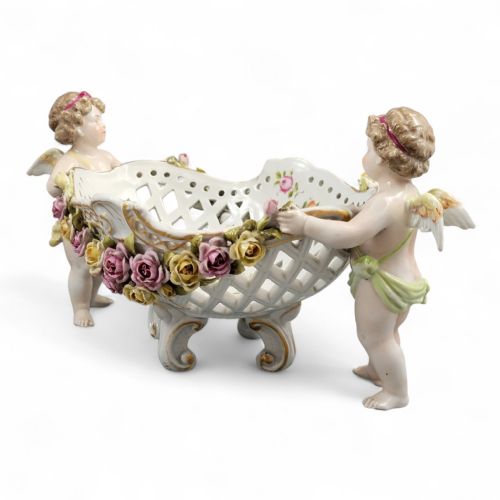 GERMAN SCHIERHOLZ PORCELAIN CENTREPIECE WITH CHERUBS C1907 - ADDITIONAL PHOTO 10
