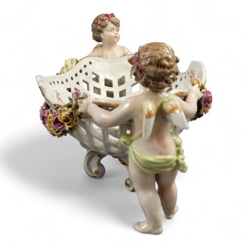 GERMAN SCHIERHOLZ PORCELAIN CENTREPIECE WITH CHERUBS C1907 - ADDITIONAL PHOTO 12