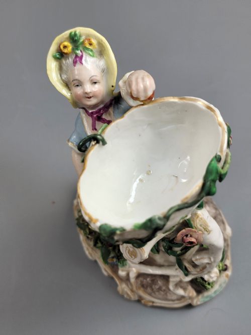 ANTIQUE VOLKSTEDT PORCELAIN SWEETMEAT FIGURES PAIR THURINGIA C1880 - ADDITIONAL PHOTO 7