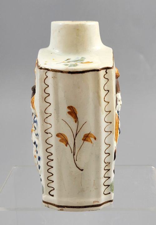 PRATTWARE PEARLWARE TEA CADDY STAFFORDSHIRE LATE 18TH CENTURY - ADDITIONAL PHOTO 2