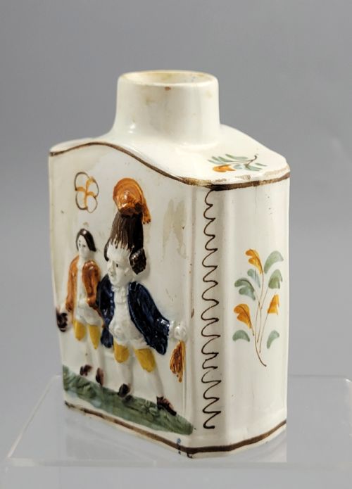 PRATTWARE PEARLWARE TEA CADDY STAFFORDSHIRE LATE 18TH CENTURY - ADDITIONAL PHOTO 5